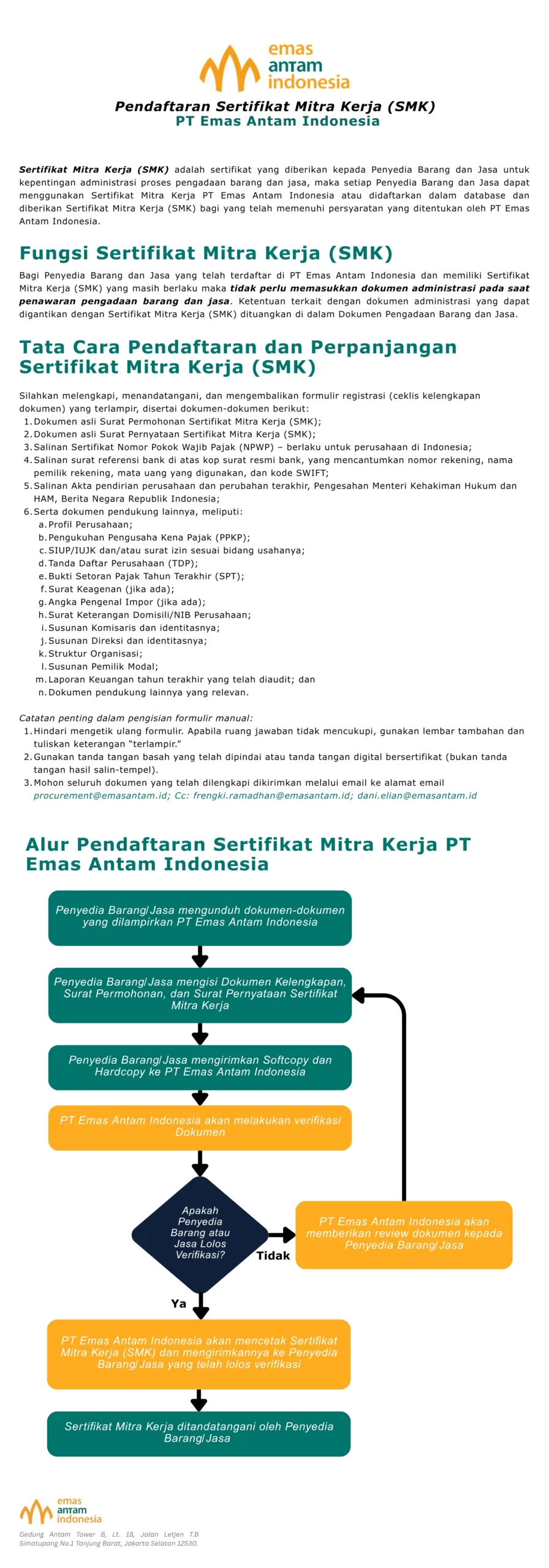 Sertifikat mitra kerja